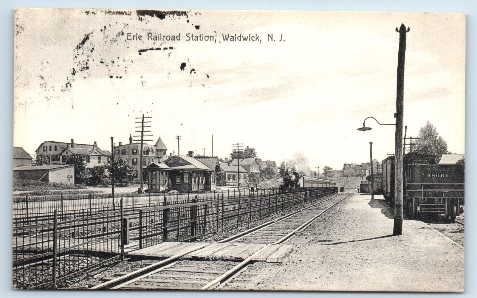 Postcard Erie Railroad Station, Waldwick NJ 1910 J129