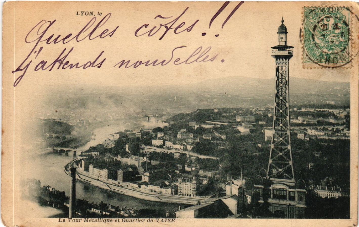 CPA LYON - The Metallic Tower and Quartier de VAISE (426688)