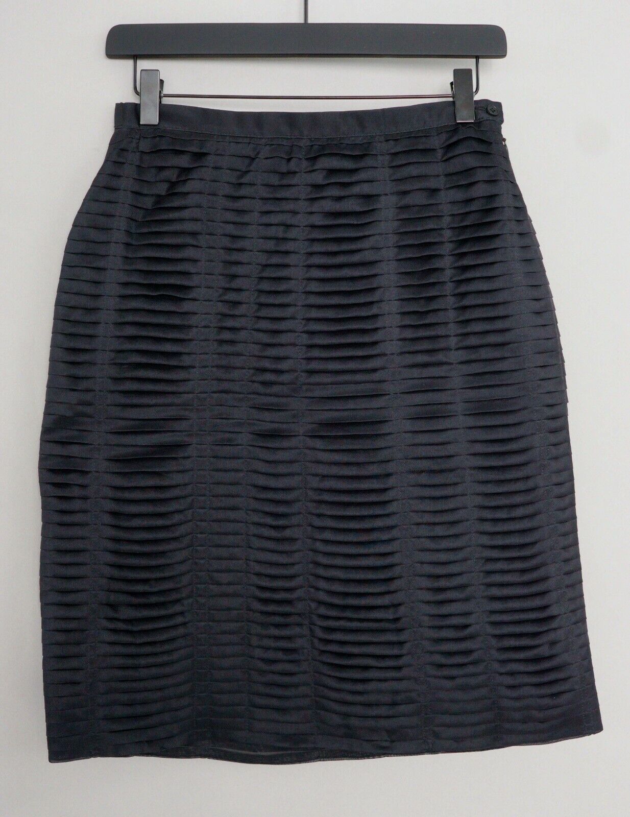 Women Emporio Armani Skirt Black Silk IT40 FR38 US6 UK8 XMS94