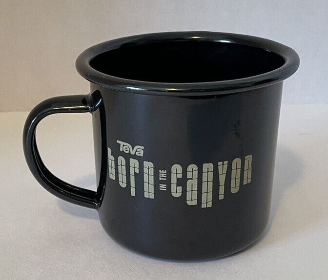 TEVA 35 Years 1984 Sandal GRAPHIC Black Tin Born In The Canyon Coffee CUP MUG