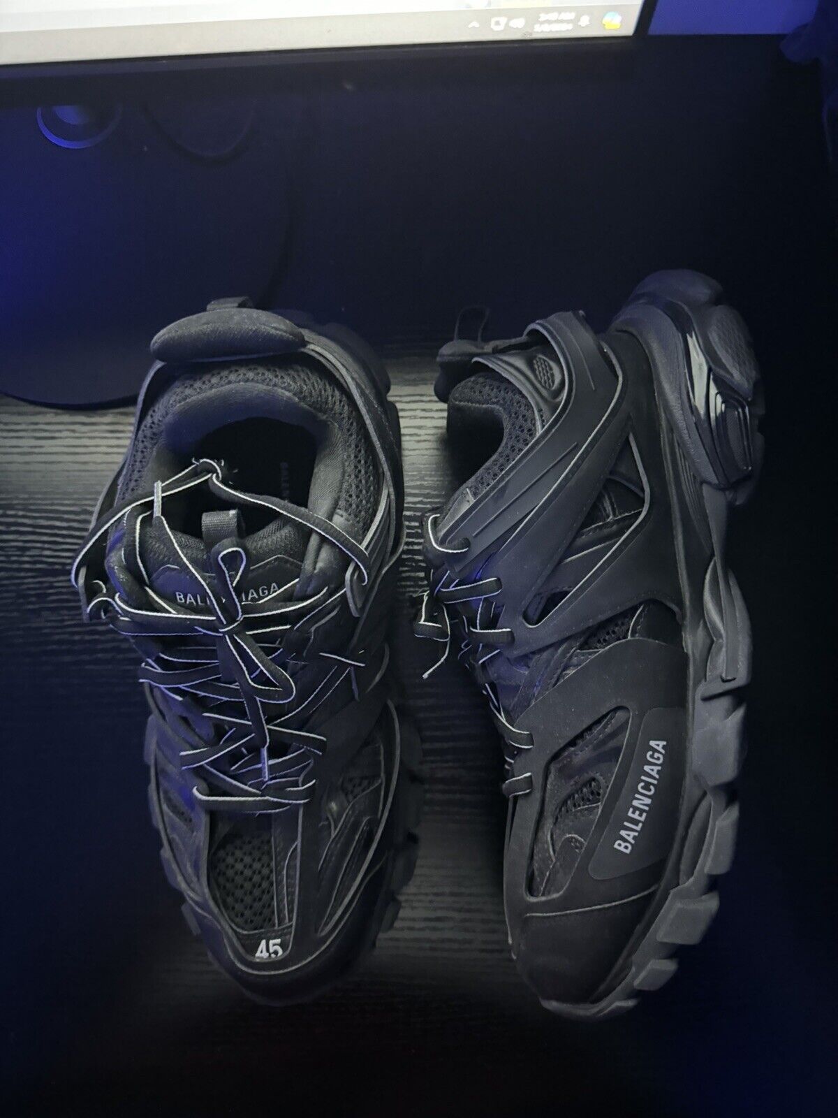 Size 12 - Balenciaga Track Sneaker Clear Sole - Black