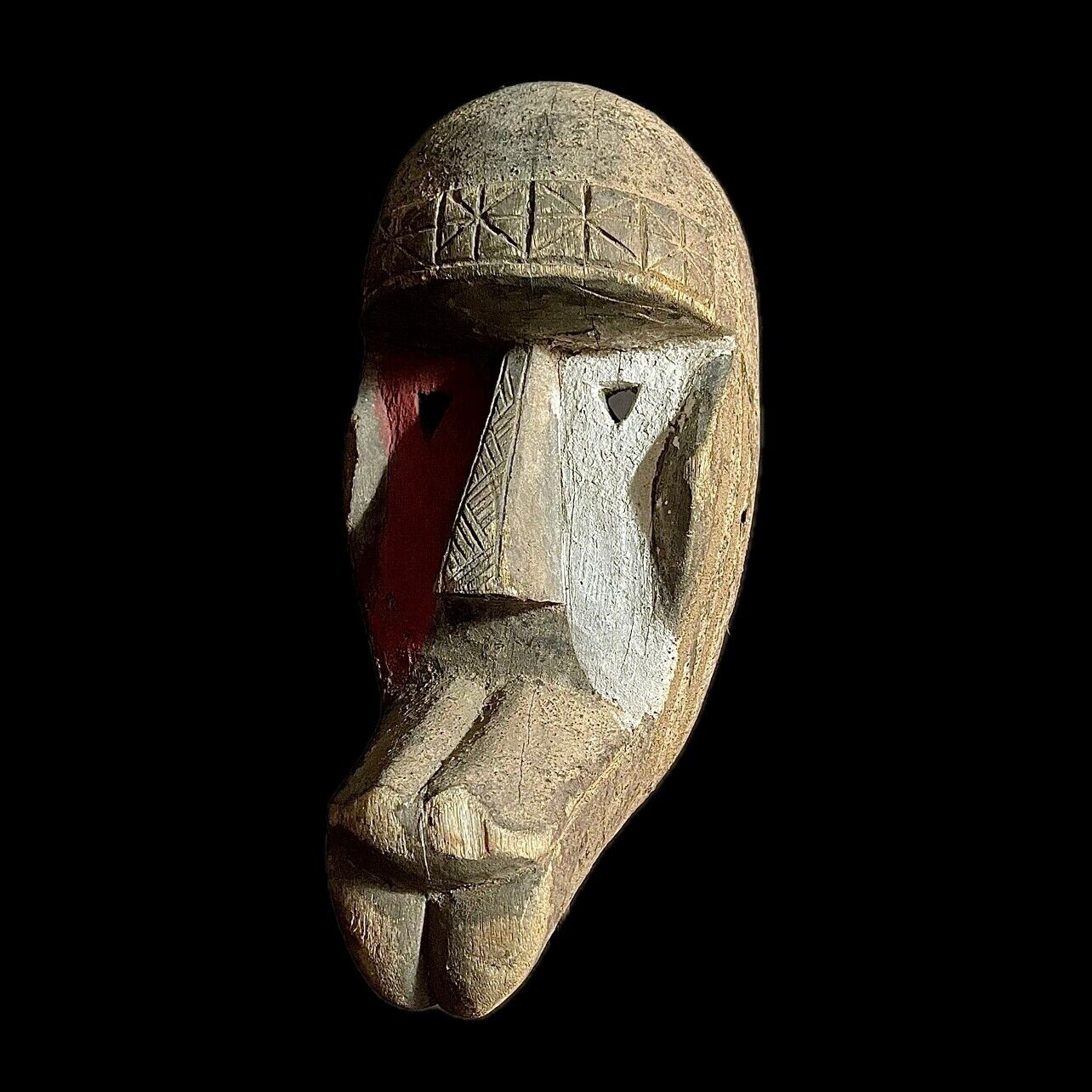 Dan Gunye Ge Mask antiques Wall Hanging Primitive Art Collectibles figure-9128
