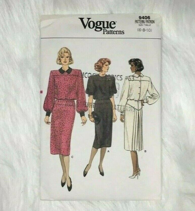 Vintage Vogue Clothing Sewing Pattern 9406