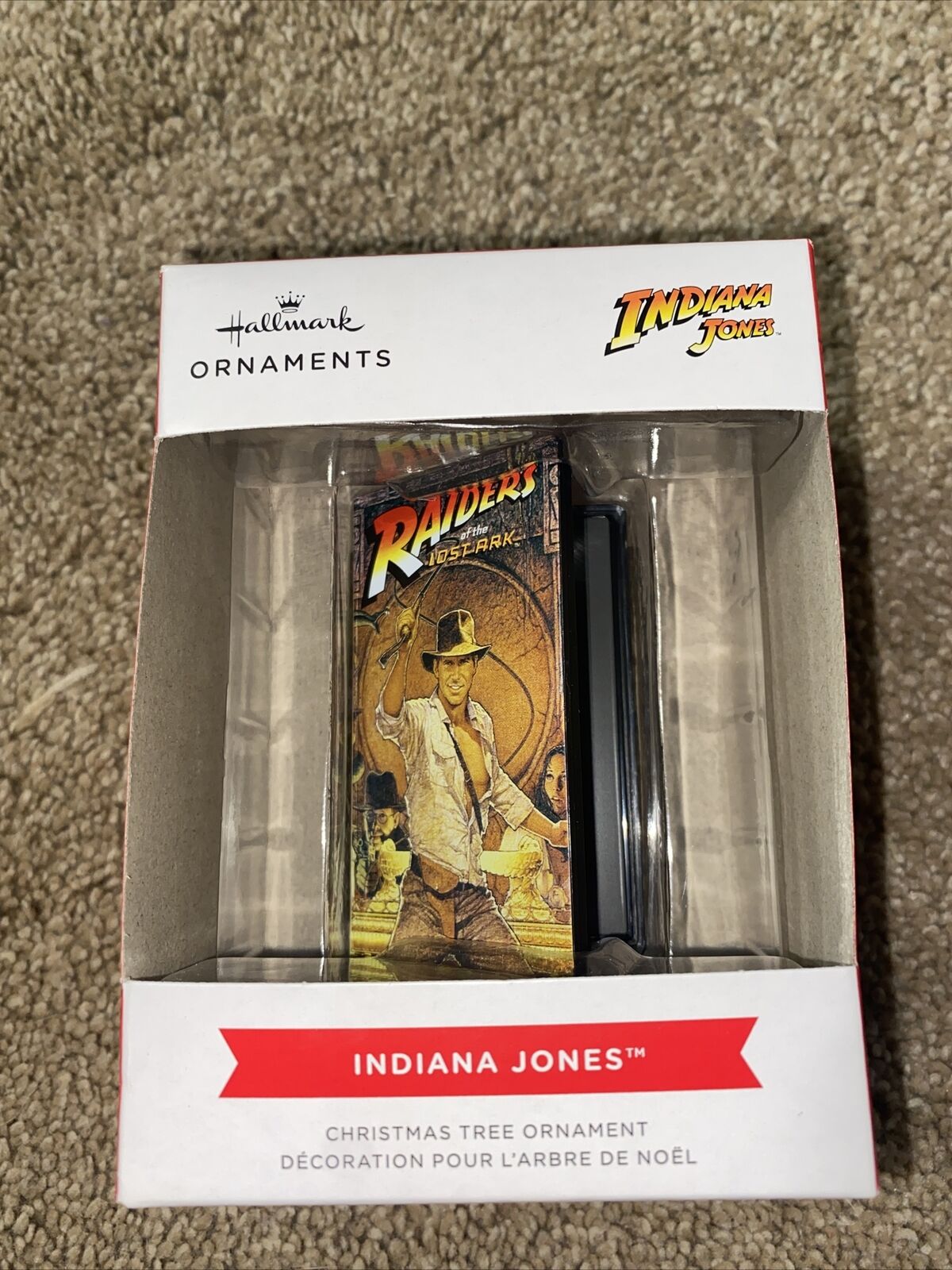 NEW Hallmark Ornament Indiana Jones Raiders of the Lost Ark Retro VHS box 2022
