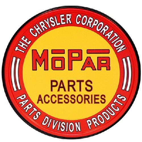 Mopar Parts and Accessories Chrysler Corp Round Retro Vintage Tin Retro Sign 