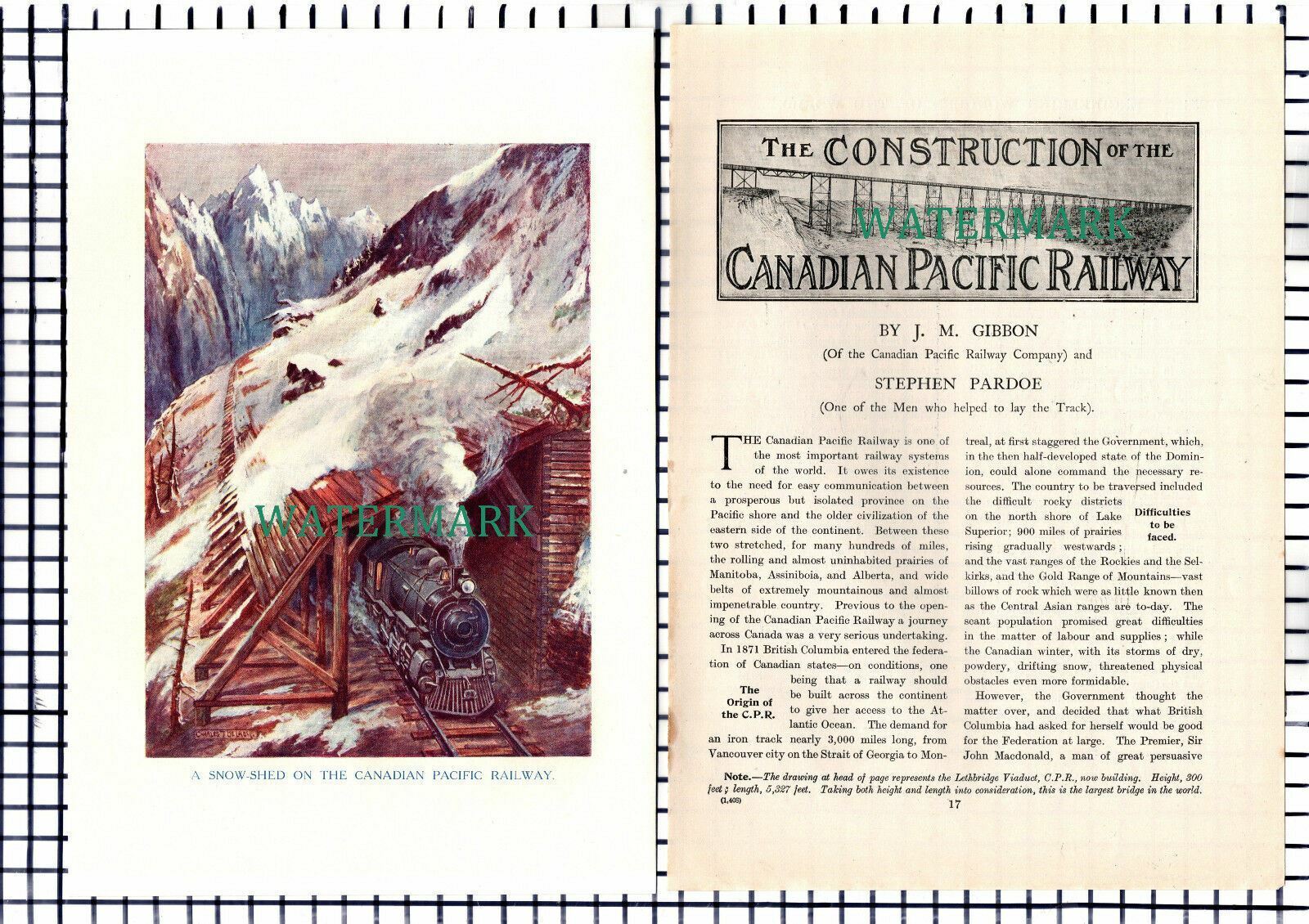(8416) Canadian Pacific Railway JM Gibbon Stephen Pardoe  - c.1930s Article