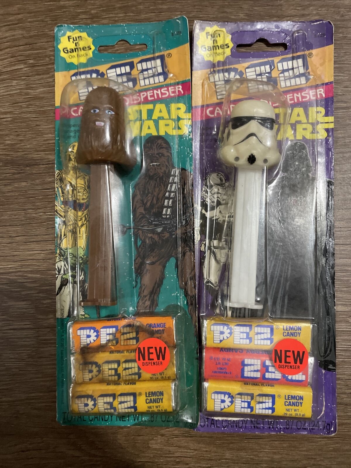 Vintage Star Wars Pez Figures Original Packaging. Collectible