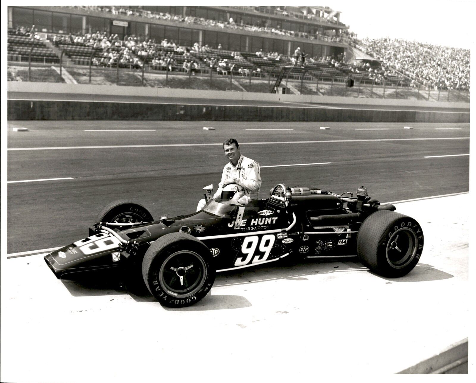 LD318 \'70 Original Darryl Norenberg Photo BOB HARKEY #99 RACE CAR CALIFORNIA 500