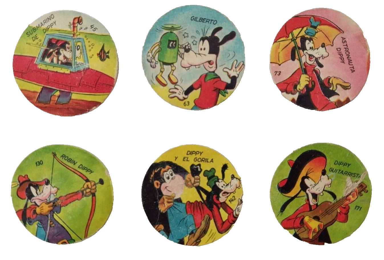 1964 Figuritas Mickey Club Argentina Dippy-Goofy Vtg Card Set Rare in Spanish