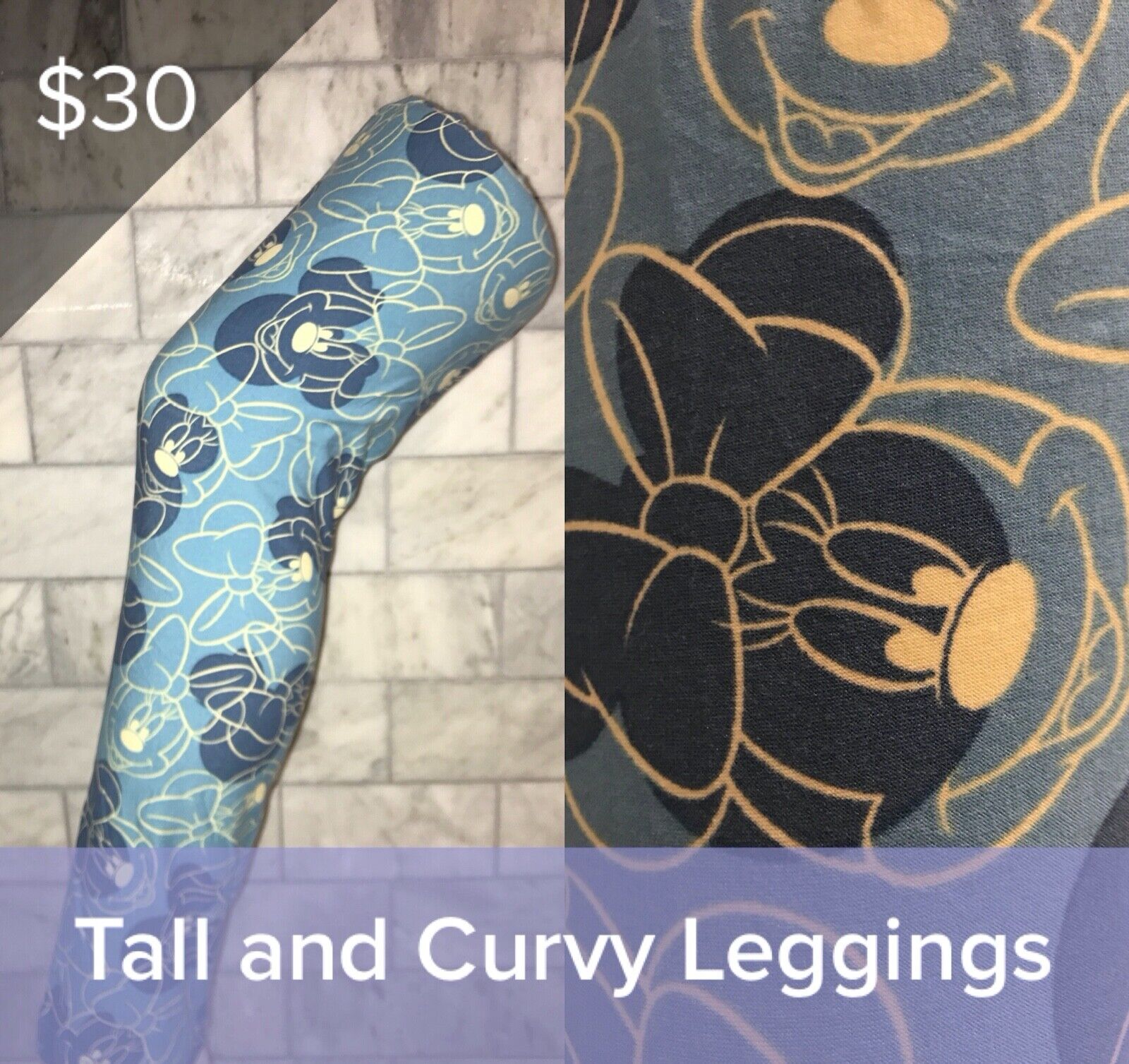 LuLaRoe Tall and Curvy T&C leggings brand new BN Vintage 2017 DISNEY collection