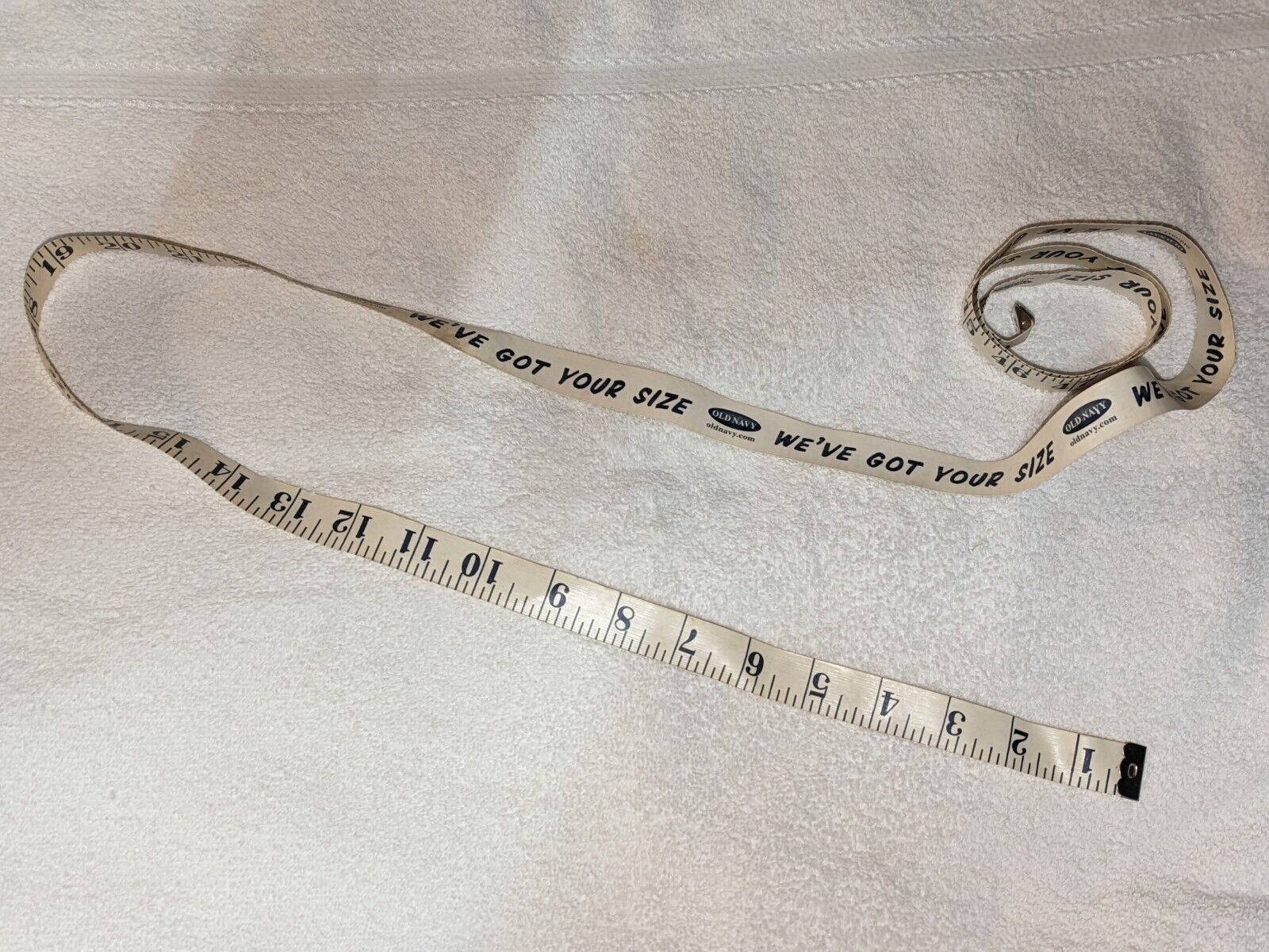 Vintage Old Navy Store Employee 5Ft Fabric Tape Measure We've Got Your Size Rare