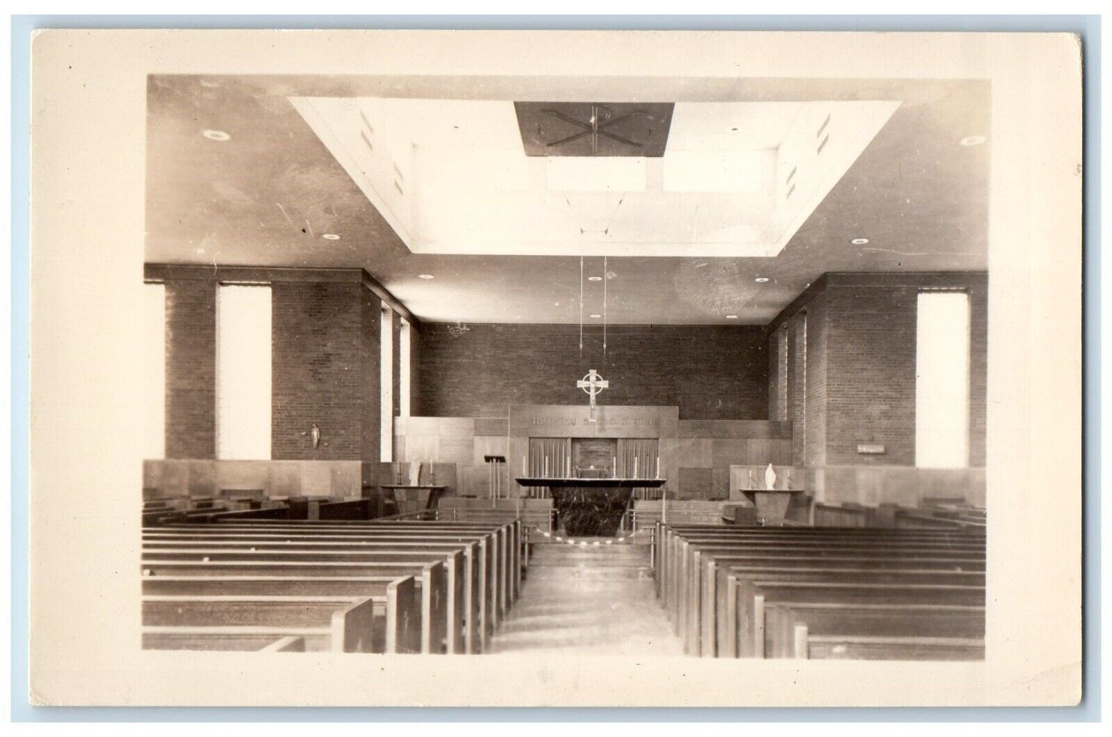 c1910\'s St. Mark Church Interior View Burlington VT Antique RPPC Photo Postcard