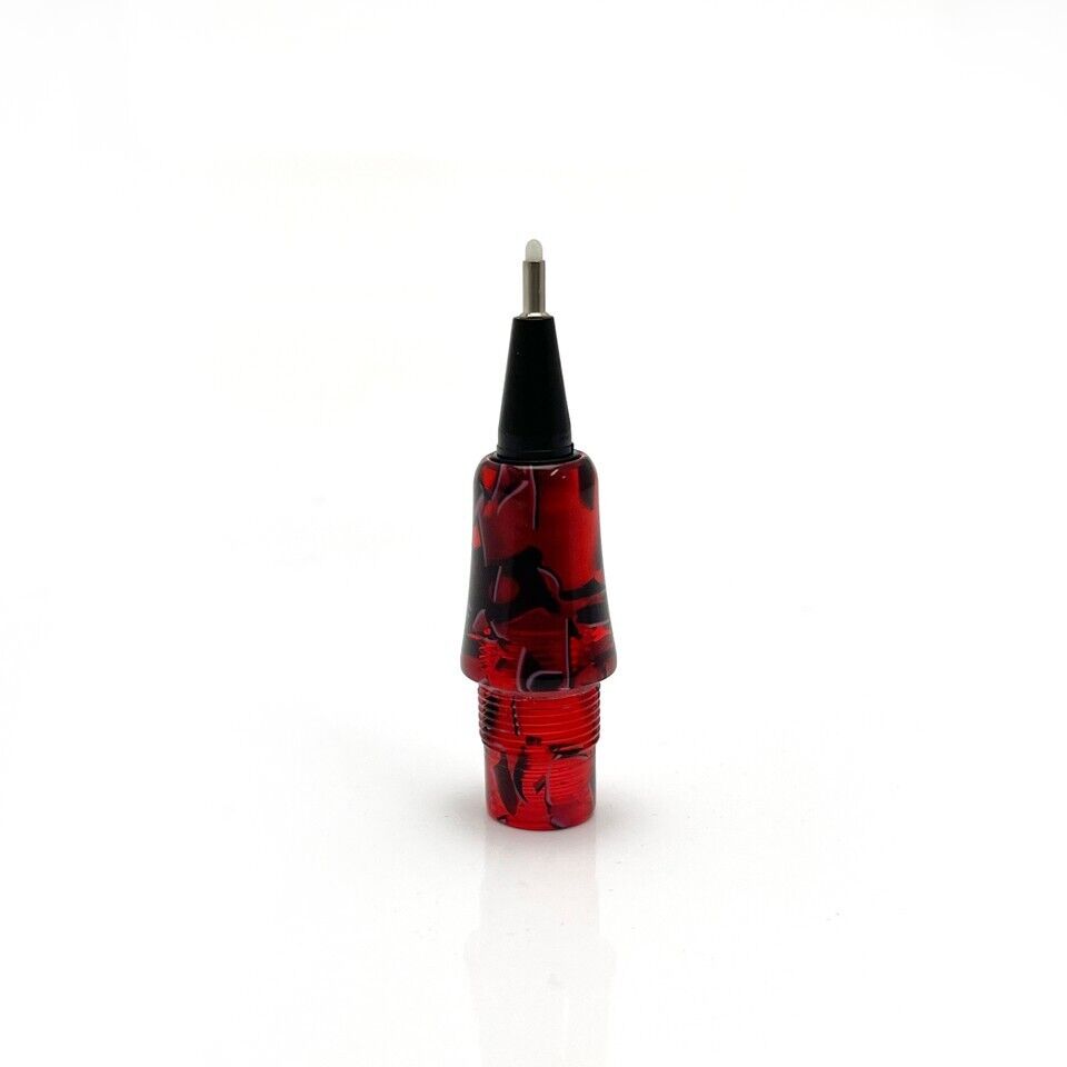 Yookers Gaia Fiber Tip Replacement Tip Red /Black Marble Resin Brand New 1.4 MM