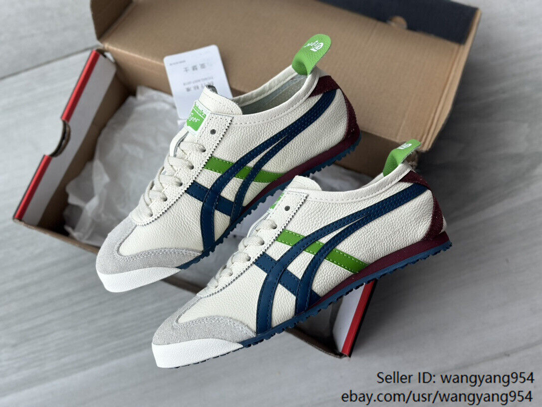 New Onitsuka Tiger Classic MEXICO 66 1183A201-115 Blue Green Unisex Shoes 2024