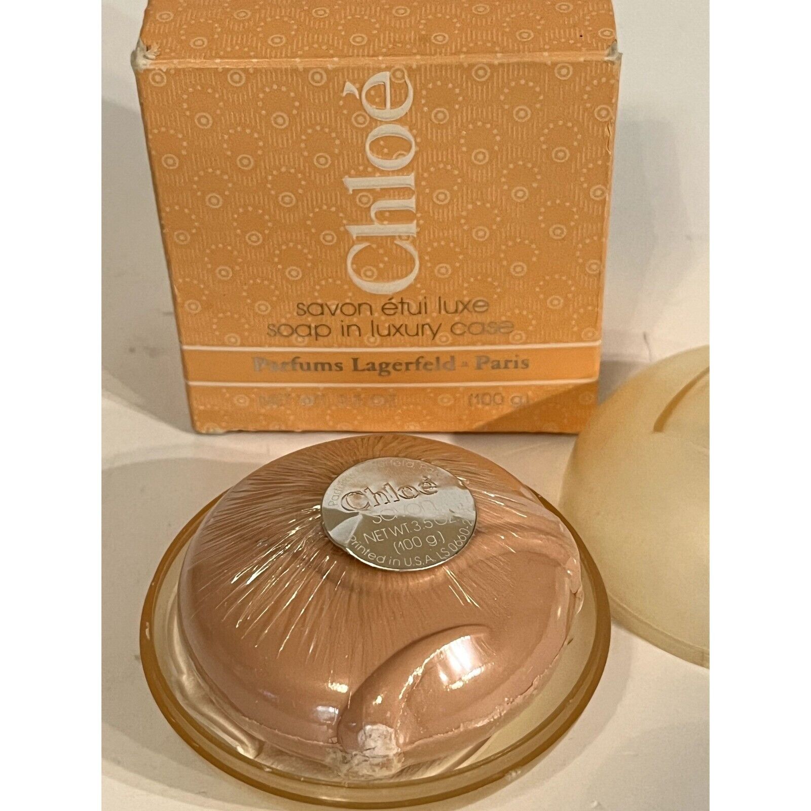 Vintage Chloe Parfums Soap in Luxury Case Lagerfield 3.5oz READ DESCRIPTION