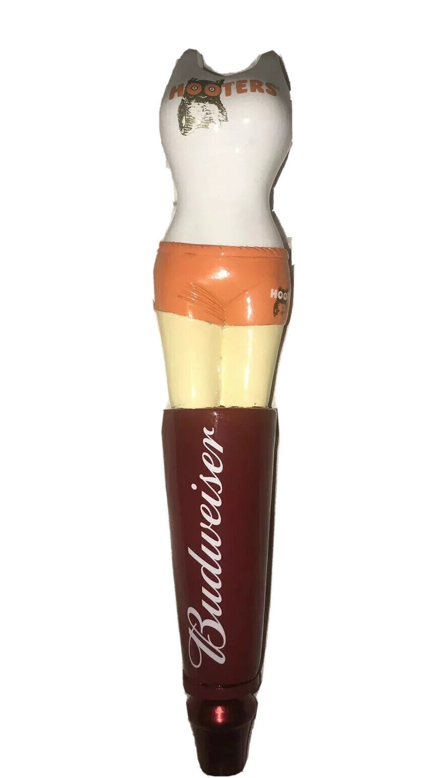 Gently Used Budweiser HOOTERS tap handle  RARE and COOL Waitress