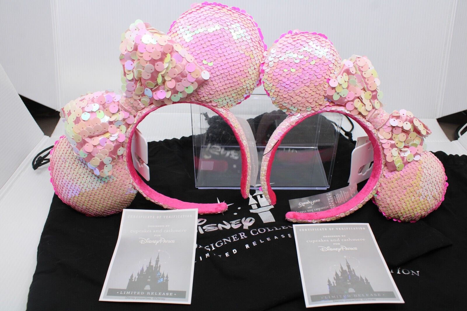C4 Disney Park Designer Collection Ear Headband Cupcakes & Cashmere Sequin SET