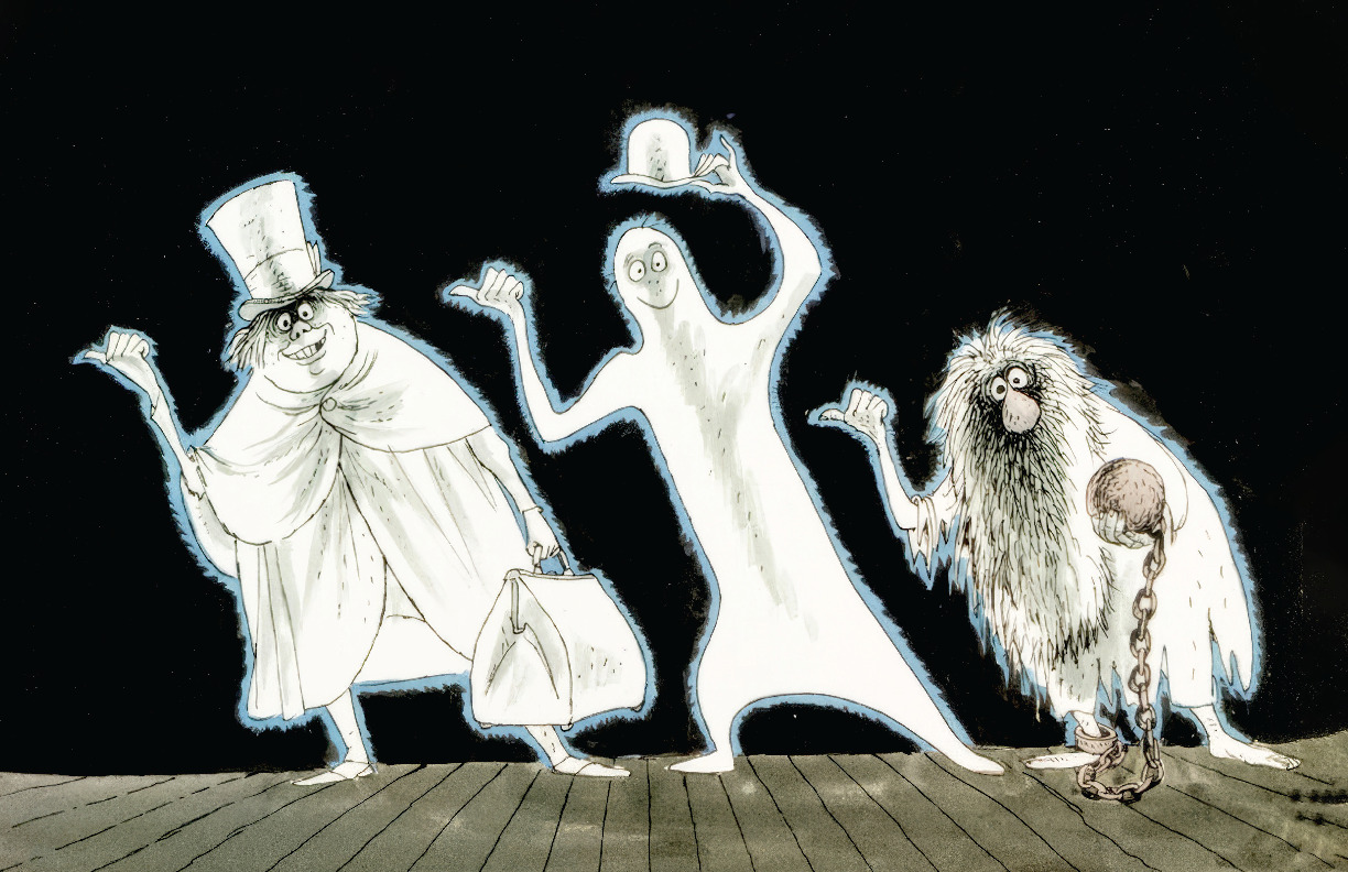 Haunted Mansion Marc Davis Hitchhiking Ghosts Sketch Disney Disneyland Poster