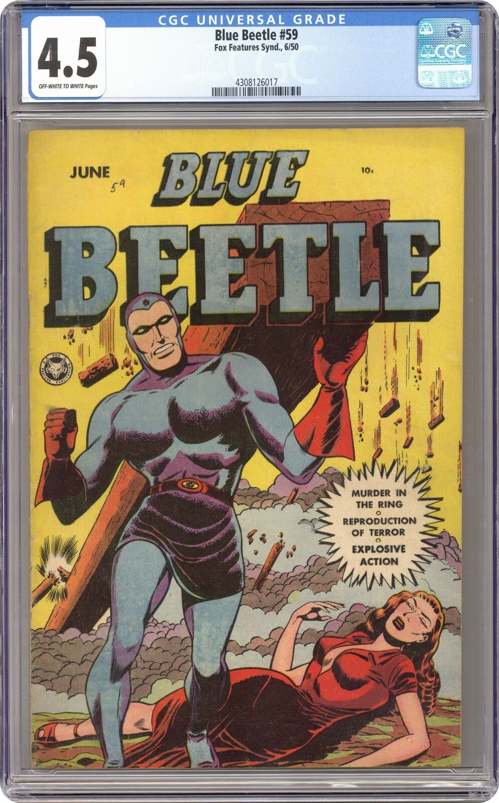 Blue Beetle #59 CGC 4.5 1950 4308126017