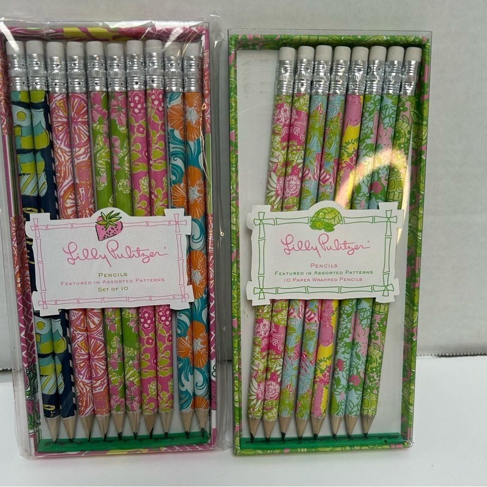 Lilly Pulitzer New in Box 2 Sets of Pencils Multiple Patterns