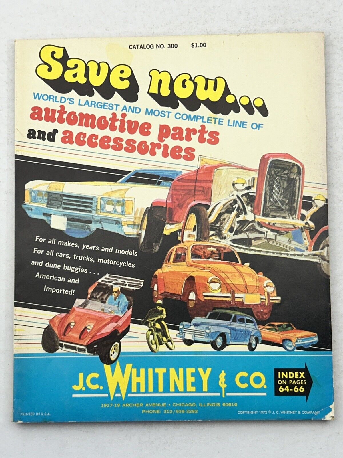 Vintage 1972 J. C. Whitney Automotive Parts & Accessories Catalog #300 - Cars VW