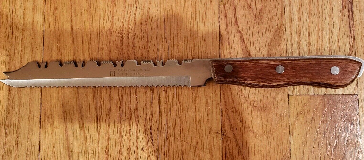 Vintage Precision Hollow Ground Fine Stainless Steel 13 inch Knife 