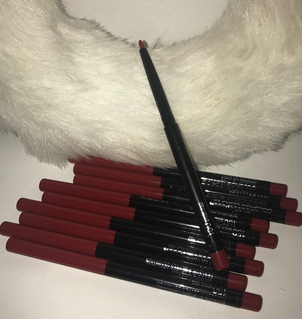10X Maybelline Color Sensational Shaping Lip Liner (150 Brick Red)*LOT OF 10 NEW