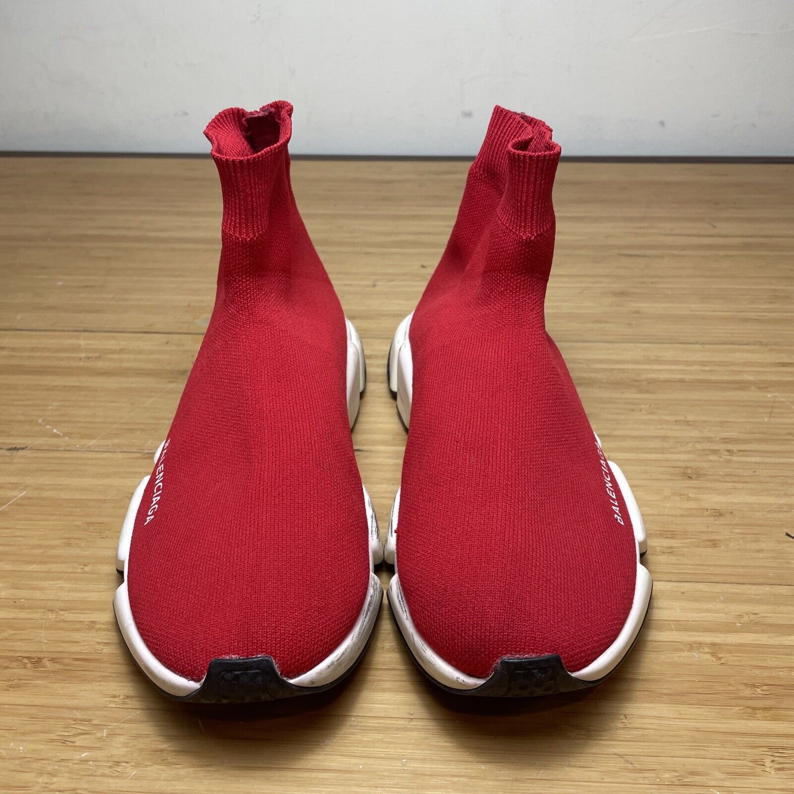 Balenciaga Speed 2.0 Sneaker Red/White/Black Sz 9