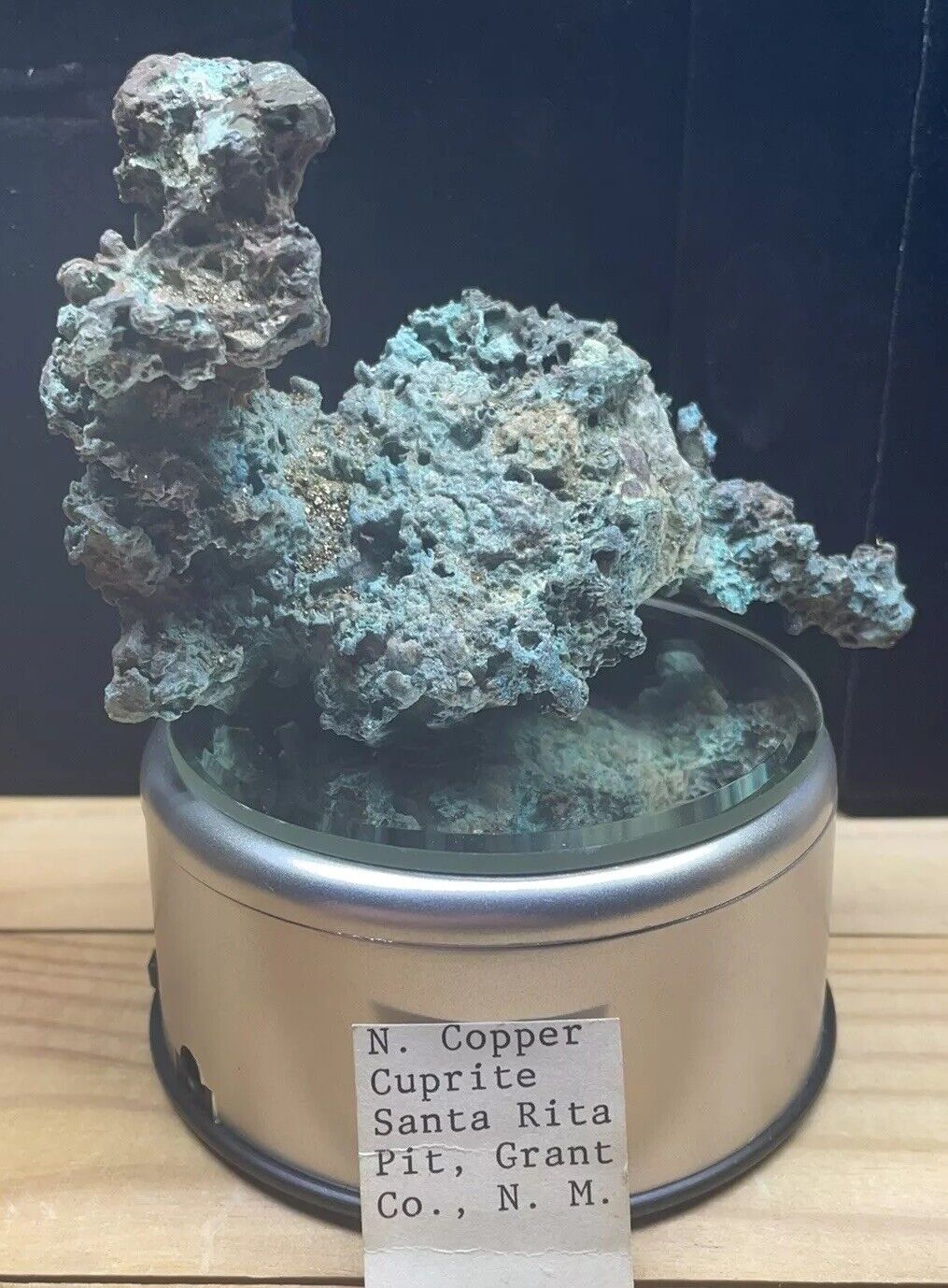 NATIVE COPPER across  Cuprite•Copper Pit Mine,,  Grant Co., New Mexico•339g-HUGE