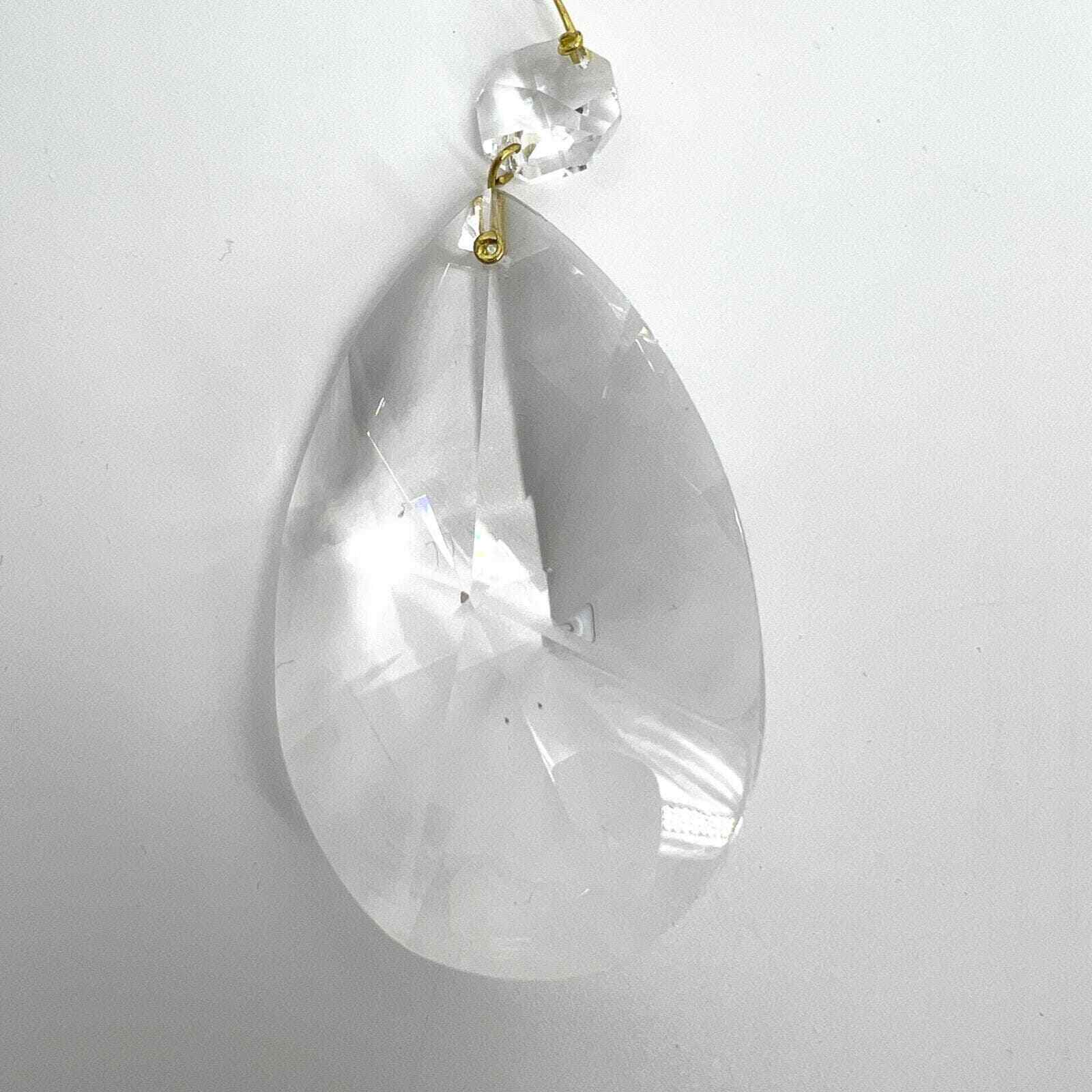 Vintage Authentic Czech Crystal Teardrop Prism + Octagon Chandelier Replacement
