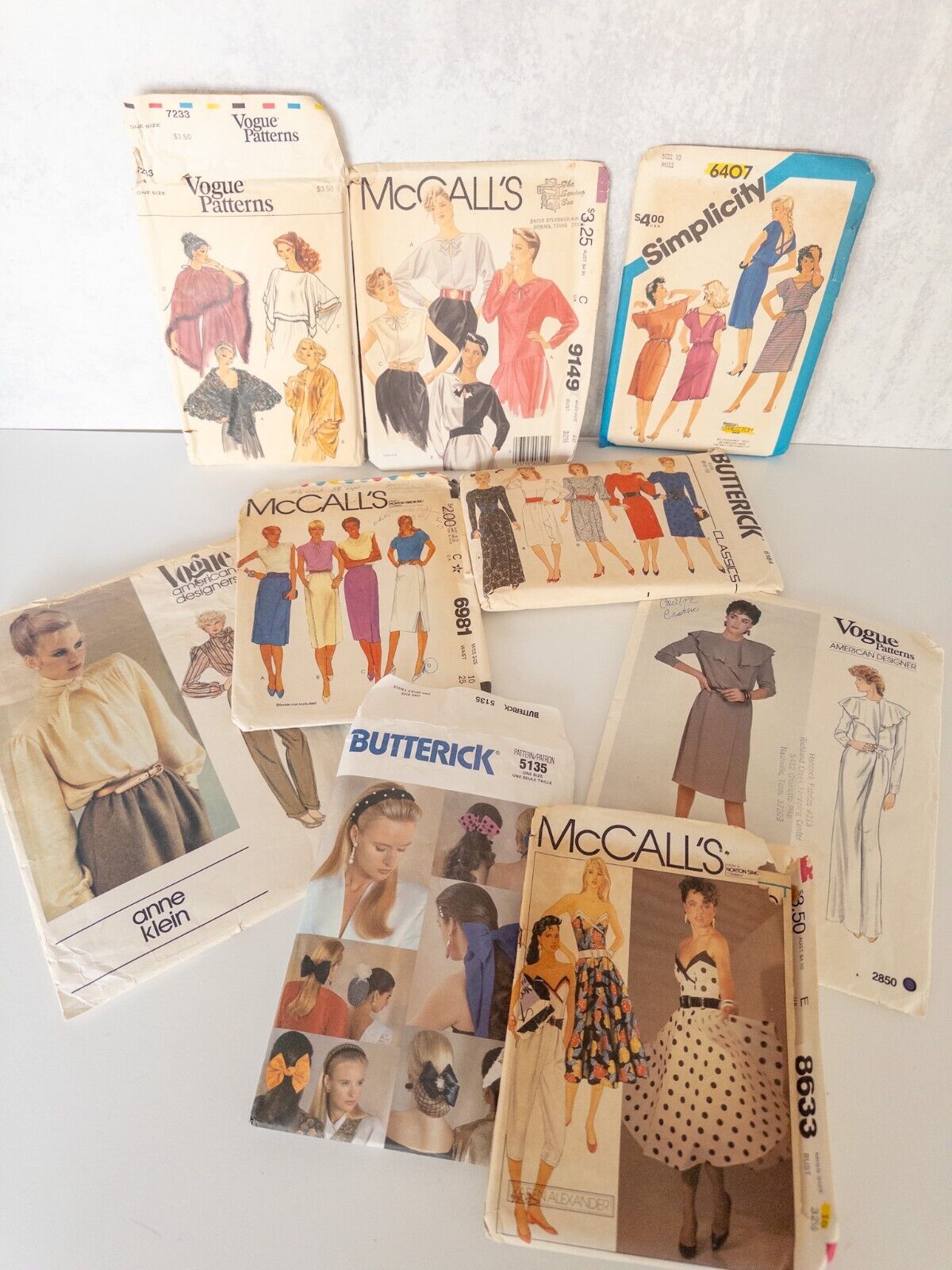 Vintage Sewing Patterns 1970s, 80s, Anne Klein, Kasper, McCall's, Butterick