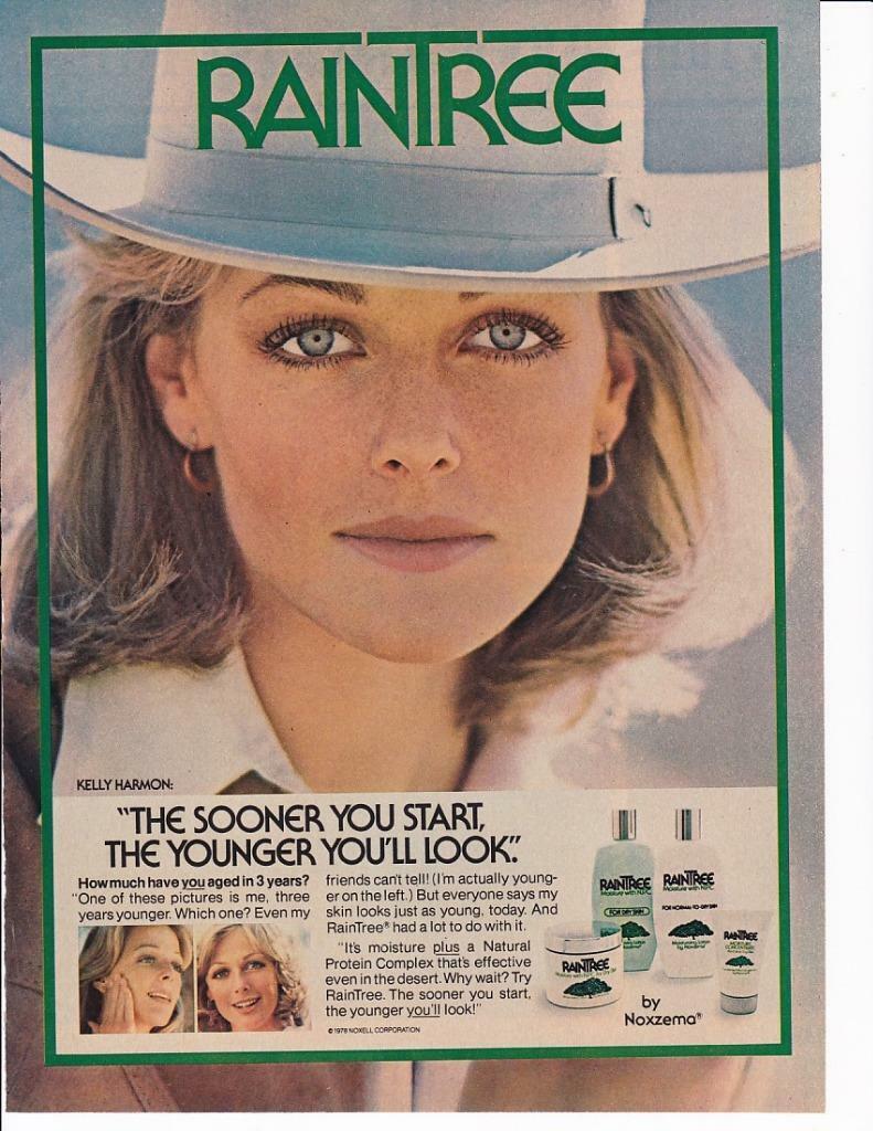 1977 Raintree Noxzema Print-Ad/ Kelly Harmon /  Great Photo