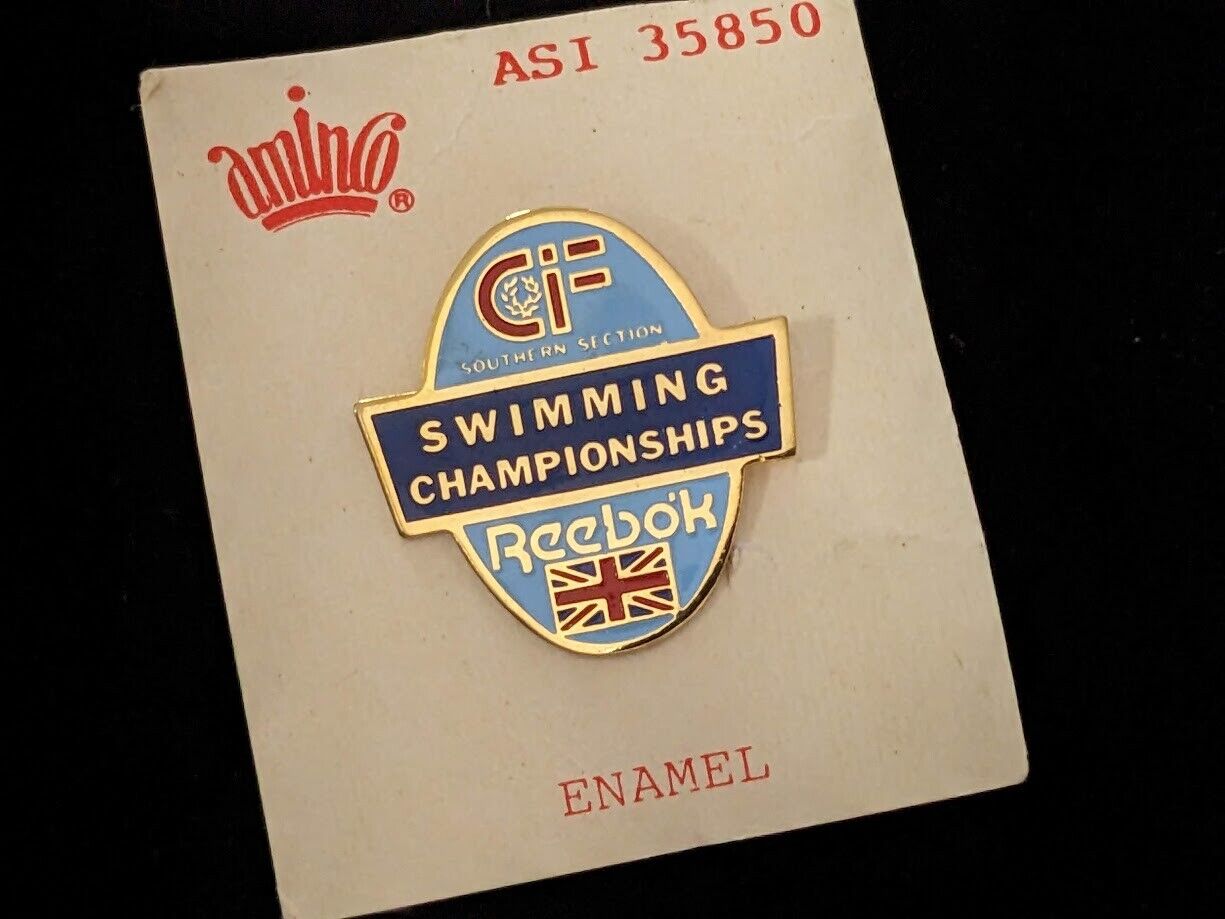Vintage Reebok Lapel Pin Swimming Championships CIF Southern Section California