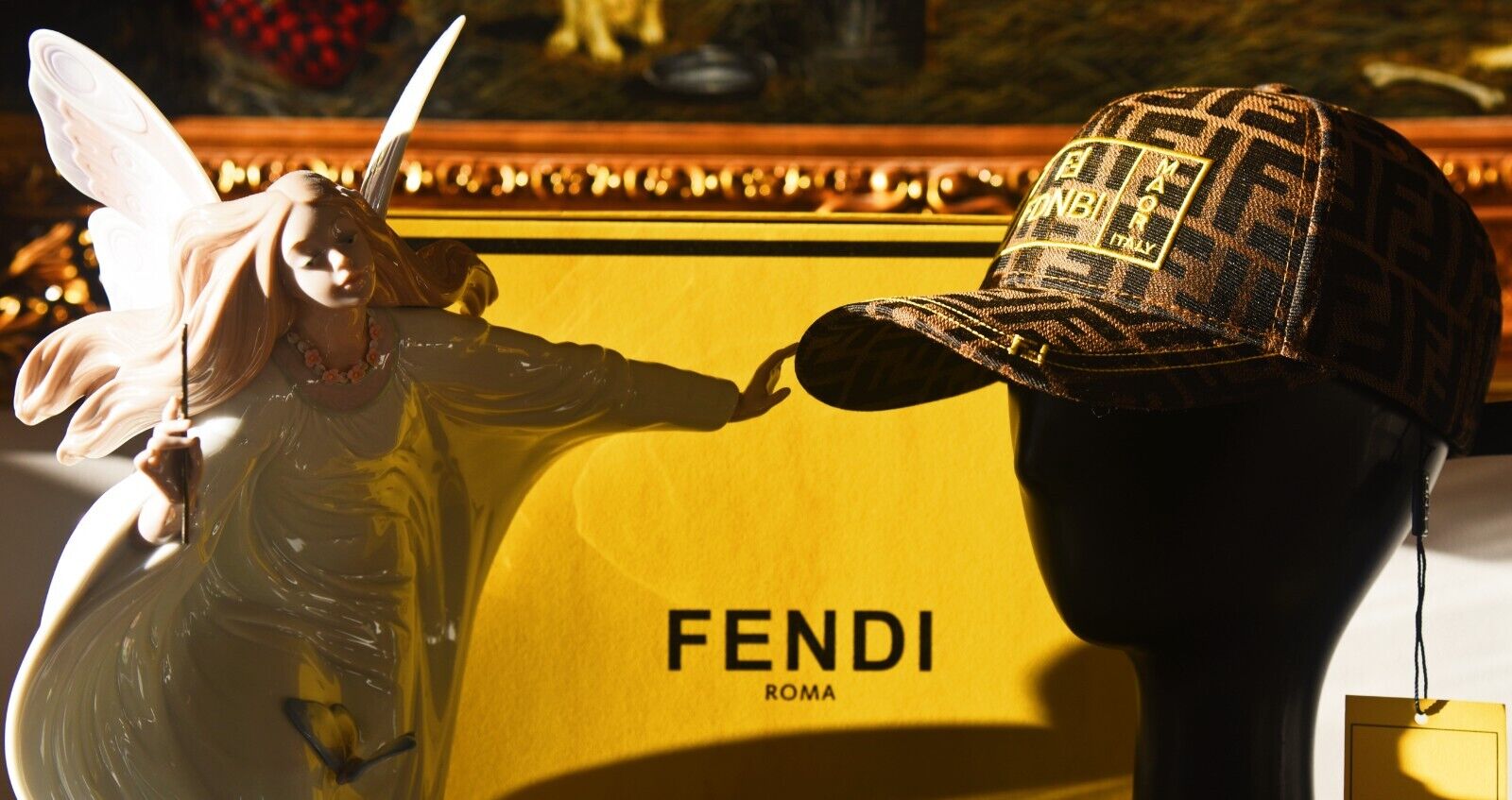 Fendi Monogram Baseball Hat: Fendi FF Baseball Cap Roma New with Tags