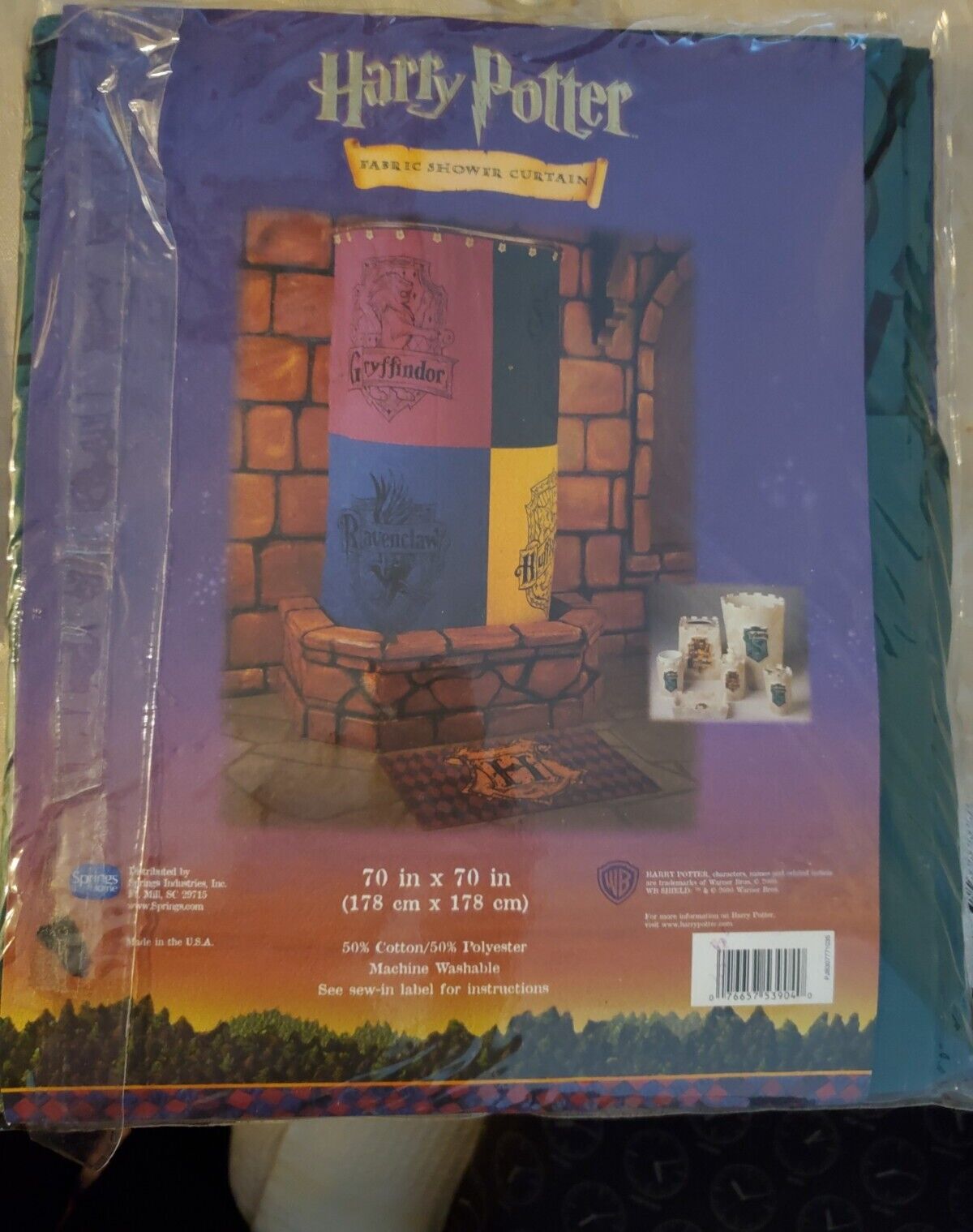 Harry Potter Fabric Shower Curtain. Fantasy Collectible Vintage. Brand new.