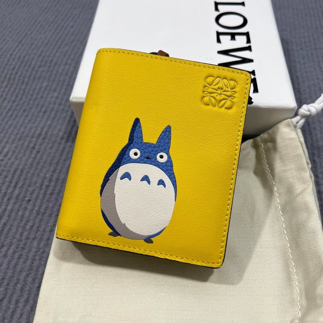 LOEWE x Studio Ghibli Wallet Totoro Genuine Yellow Leather With Box Bag