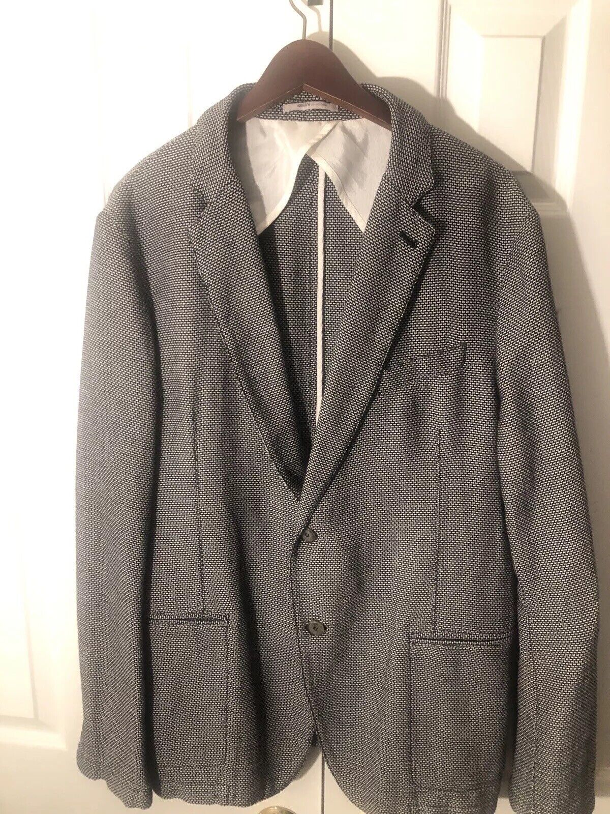 Armani Collezioni Mens Suit Jacket Weave Sport Coat Size 44r