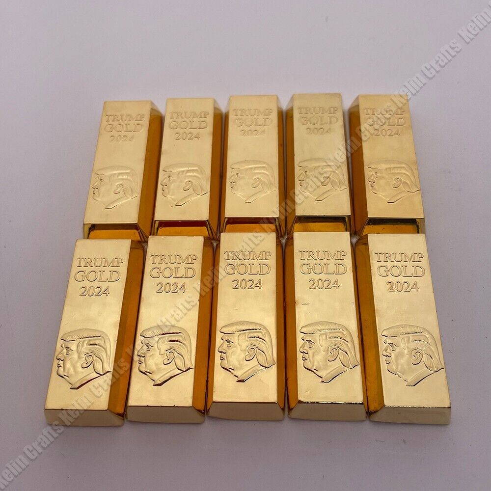 10 pcs President Trump Gold 2024 bar Gold Bar Collectable Coin bar For Nice Gift