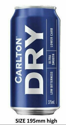 Carlton Dry Beer Can  Stickers  Camping Trailer Bar Fridge
