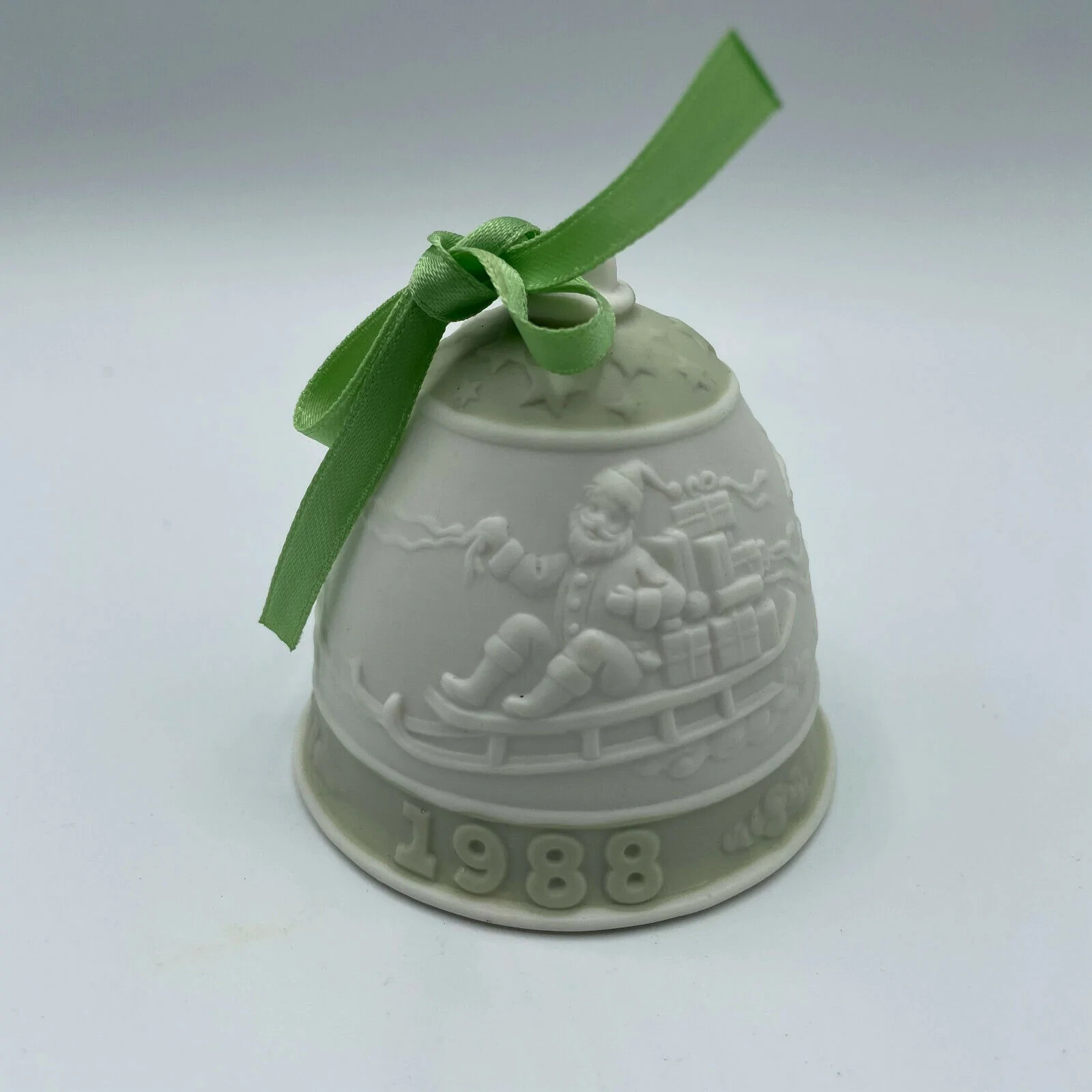 Vintage Lladro 1988 Holiday Porcelain Bell Ornament