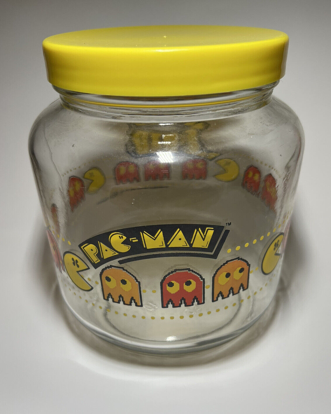 Vintage Pac-Man Retro Glass Jar | 1982 Bally/Midway Mfg.