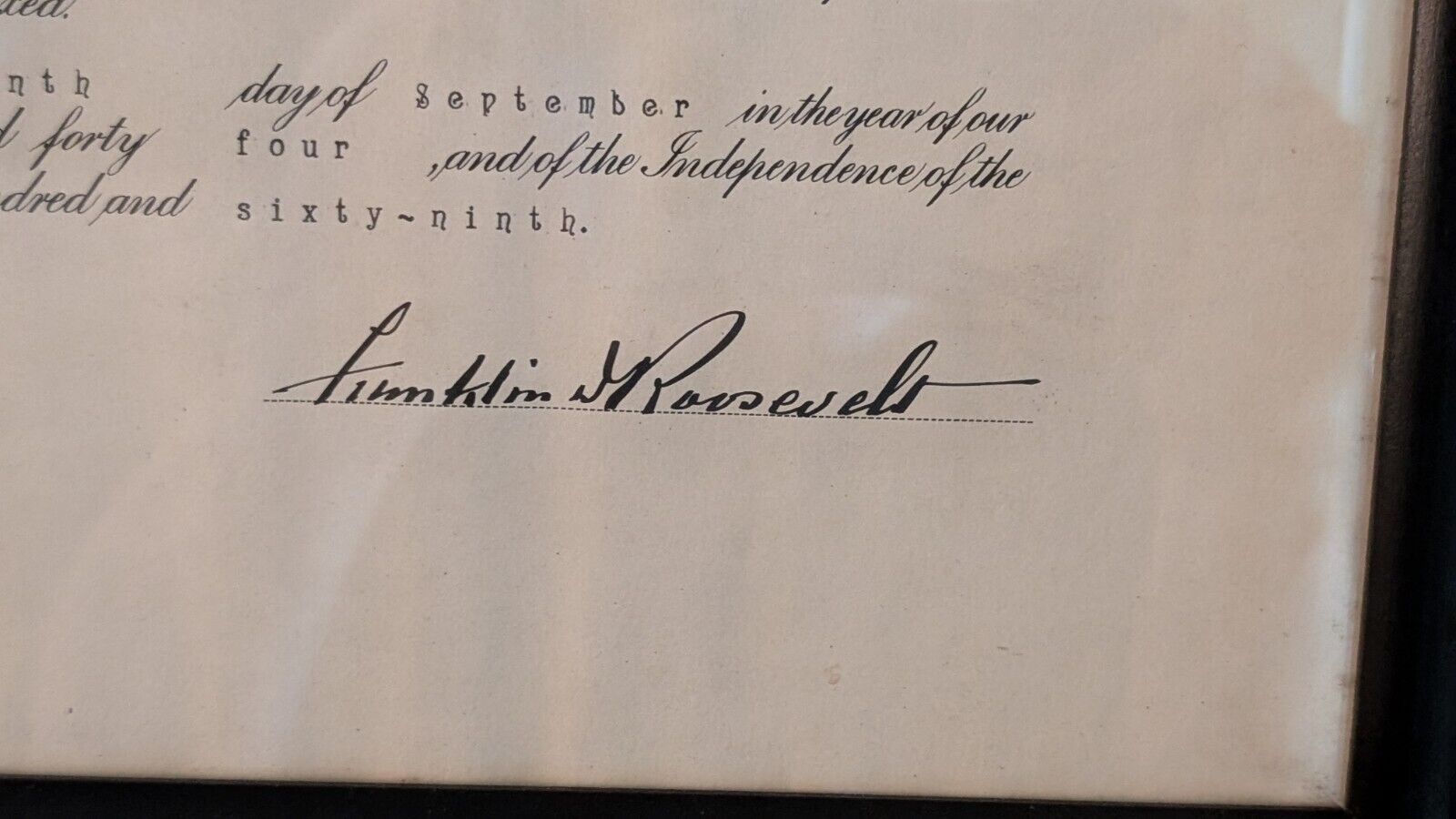 FDR Hand Signed Postmaster General Appointment 