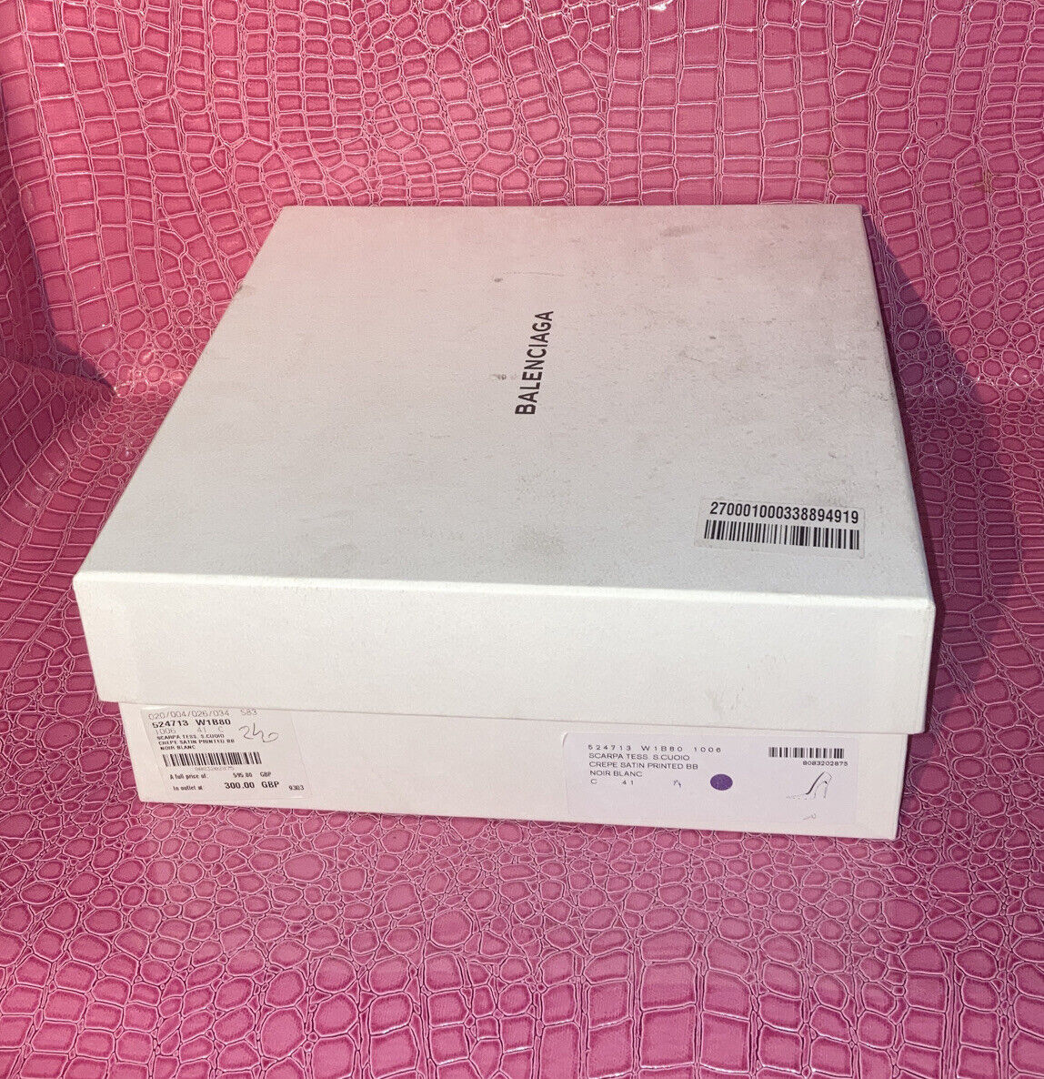 Balenciaga Empty White box 12”x 11”x 4.25”, Scarpa Tess Box