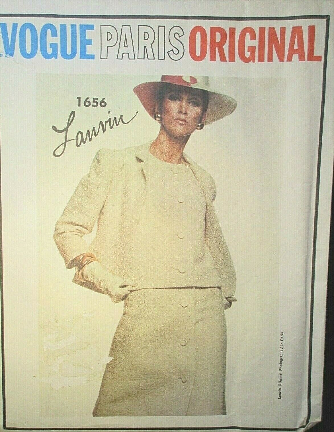 Vogue Paris Original Pattern 1656 Lanvin Size 12