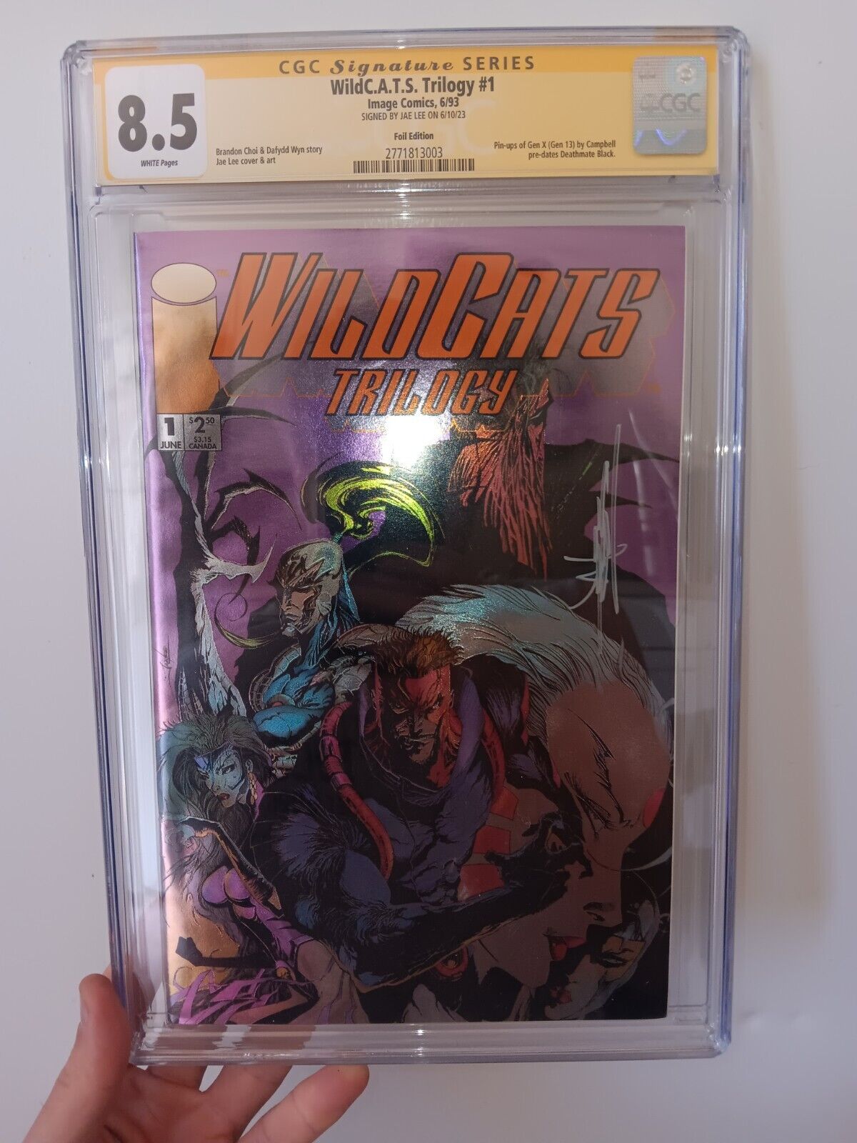 Wildcats Trilogy 1 CGC 8.5 Signed By Jae Lee