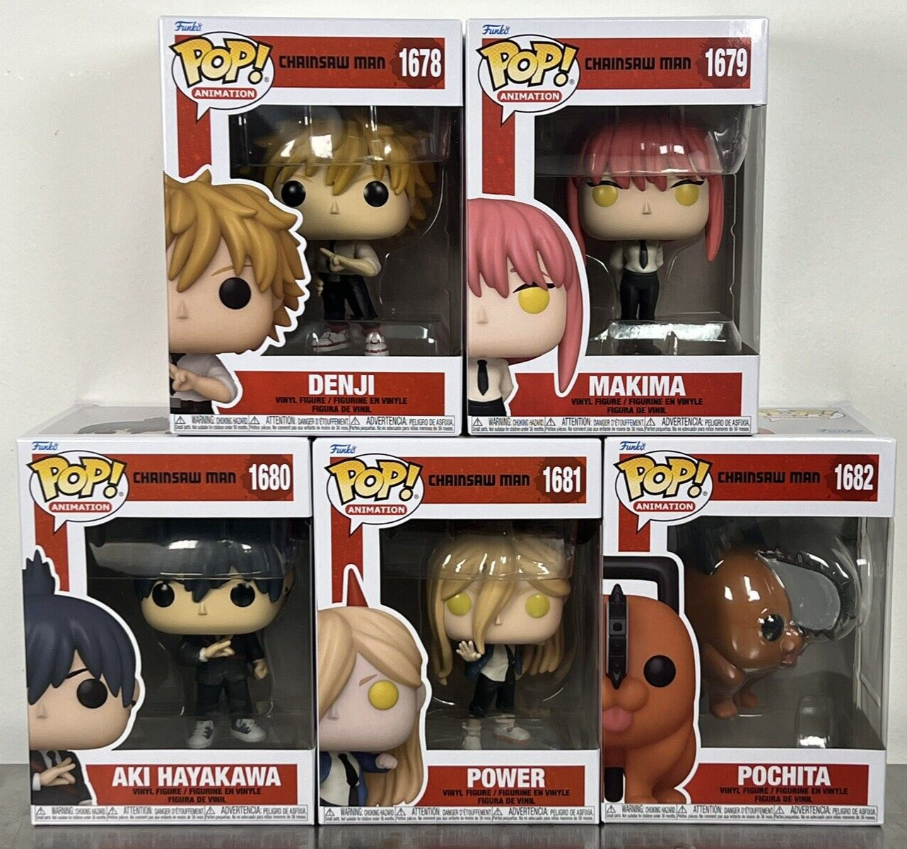 Funko Pop Chainsaw Man Vinyl Figures (NEW SET of 5) - **In Stock SHIPS FAST**