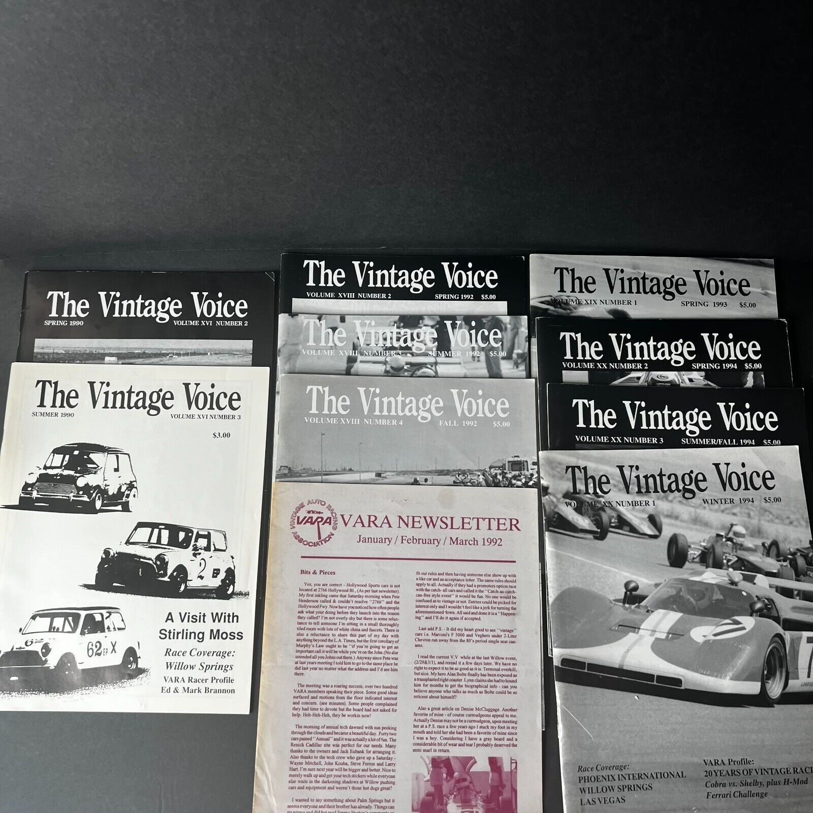 Race Car History The Vintage Voice A Quarterly Publication Auto Racing 1990-1994