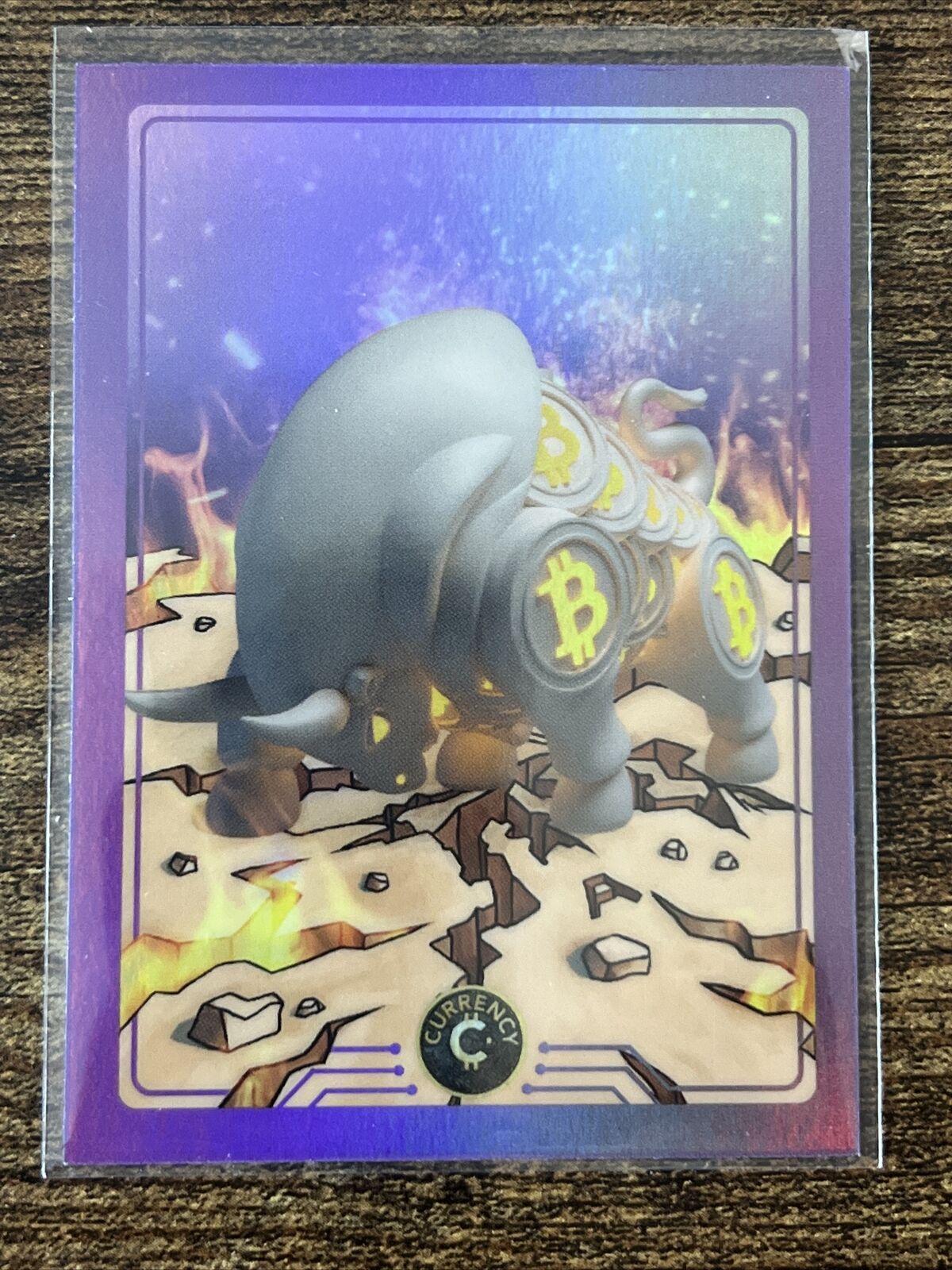2022 Cardsmith Currency Cred Bitcoin purple foil