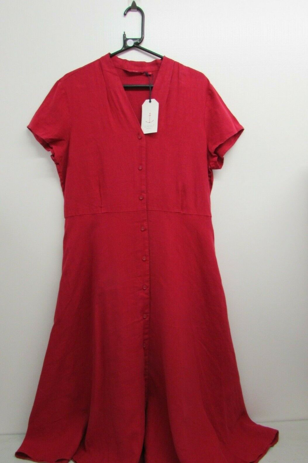 WOMEN\'S SEASALT CORNWALL RED LINEN DRESS - SIZE 16, BNWT                    #NS#