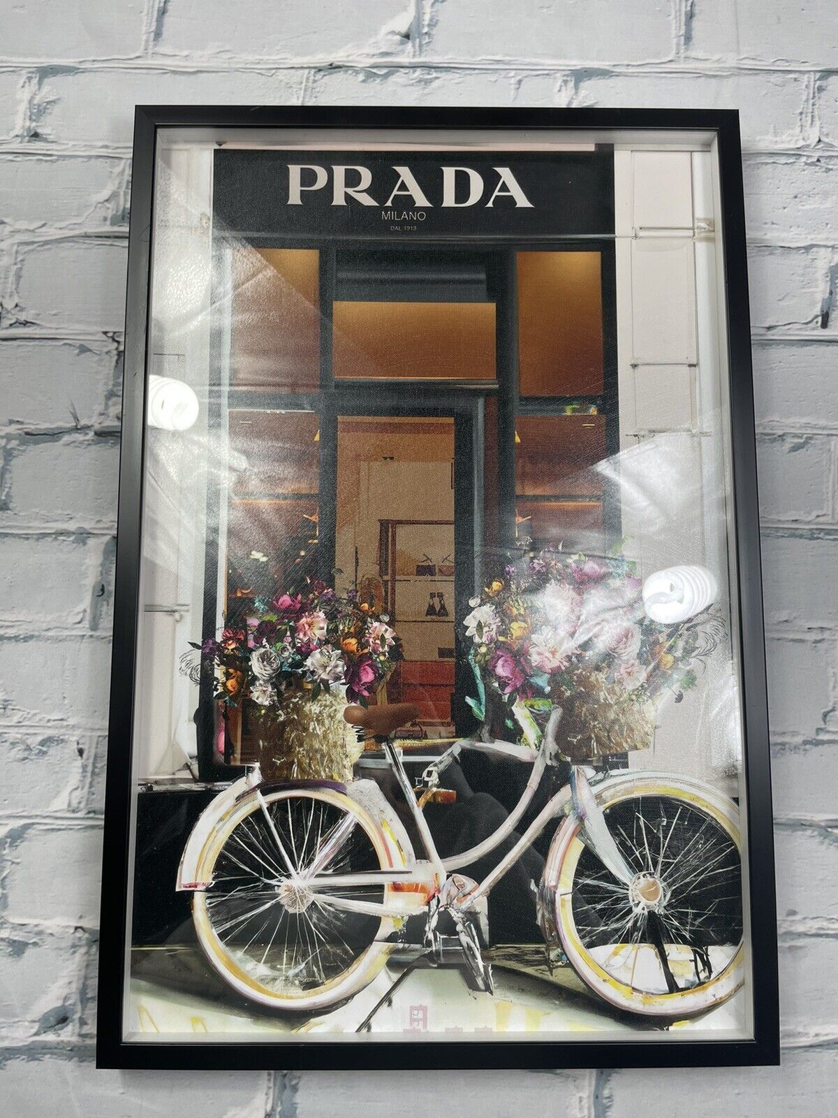 PRADA Store Art Board A Retro Modern Iconic Monochrome Rare 24x16